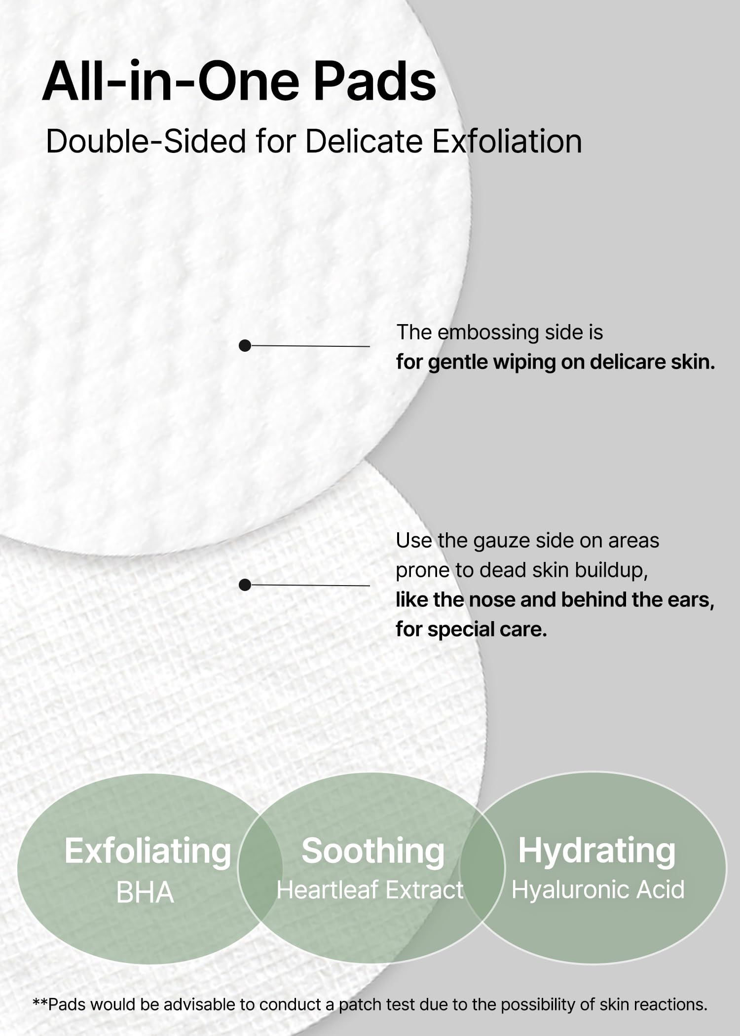 Celimax Ji.Woo.Gae Heartleaf BHA Peeling Pad, uso con la mano, demostración de aplicación