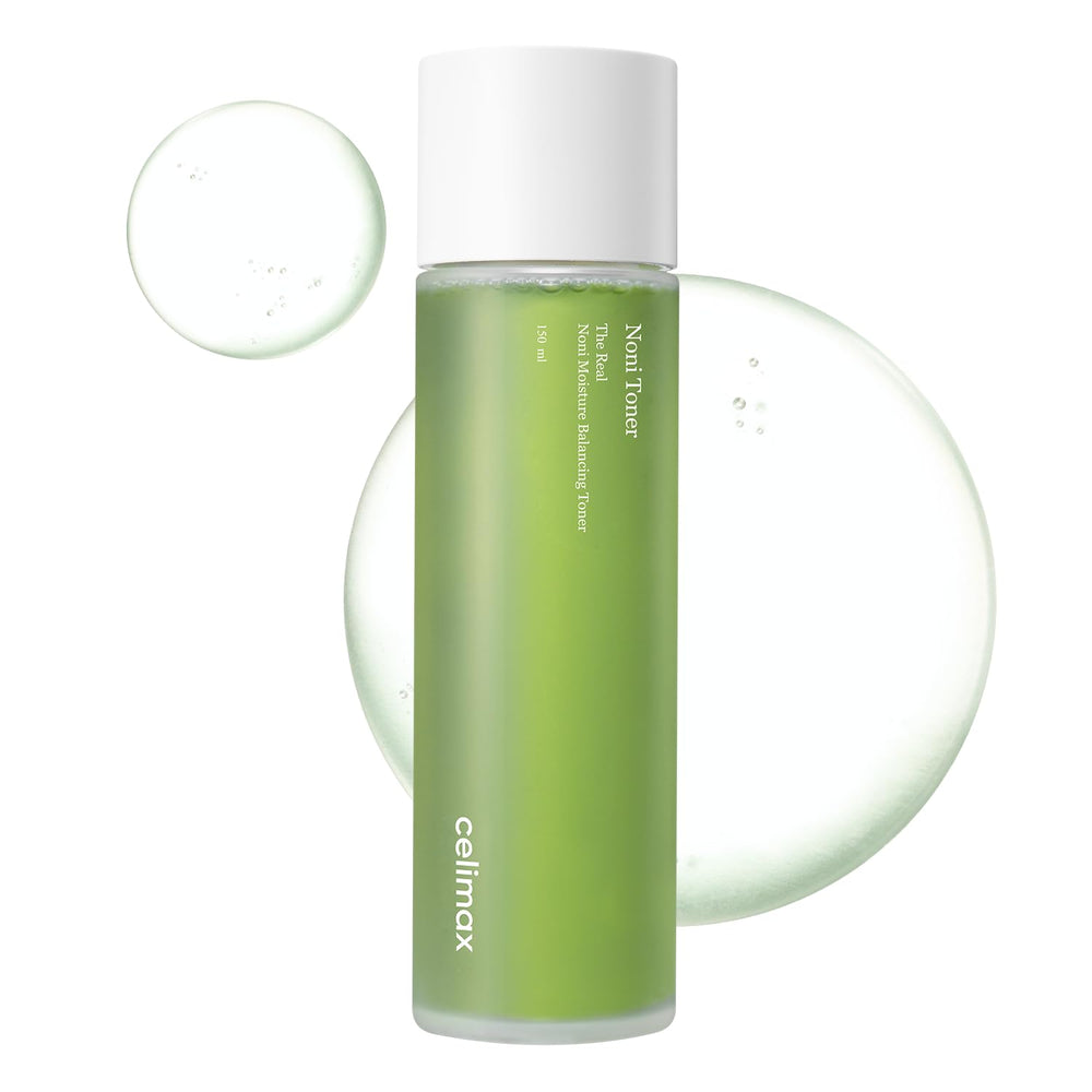 Celimax Noni Moisture Toner bottle close-up for hydrating daily skincare