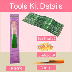CelineBella tinsel verde, alta densidad para cabello con mayor volumen.