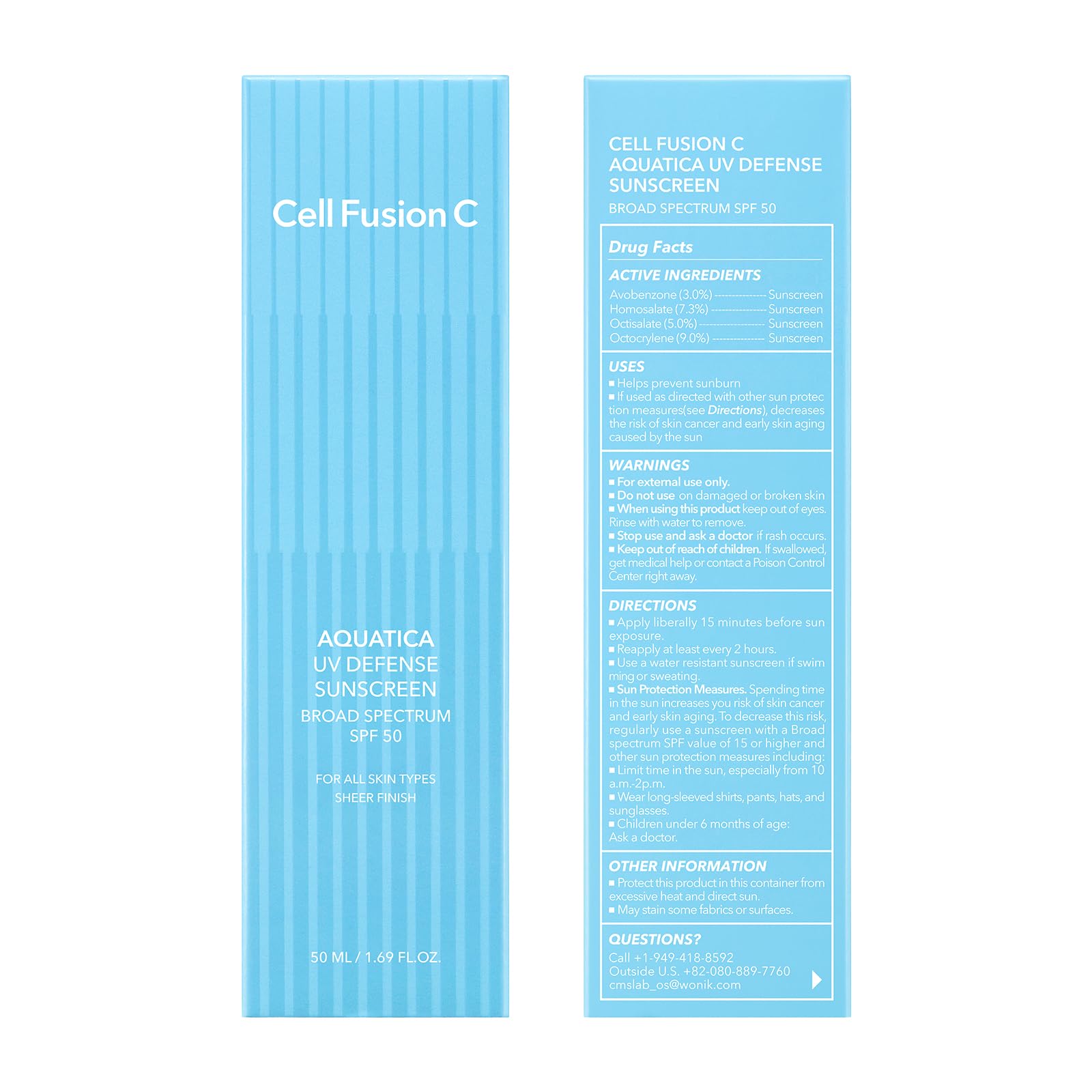 Cell Fusion C Aquatica UV Defense: protección diaria segura para piel sensible.