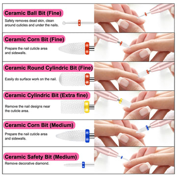 Punta ceramico de Cellentool para suavizar uñas y polimentos finos.