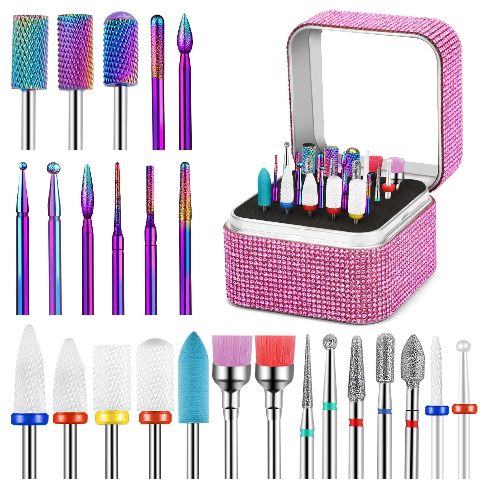Estuche metálico de Cellentool para guardar las puntas de uñas con acceso rápido.
