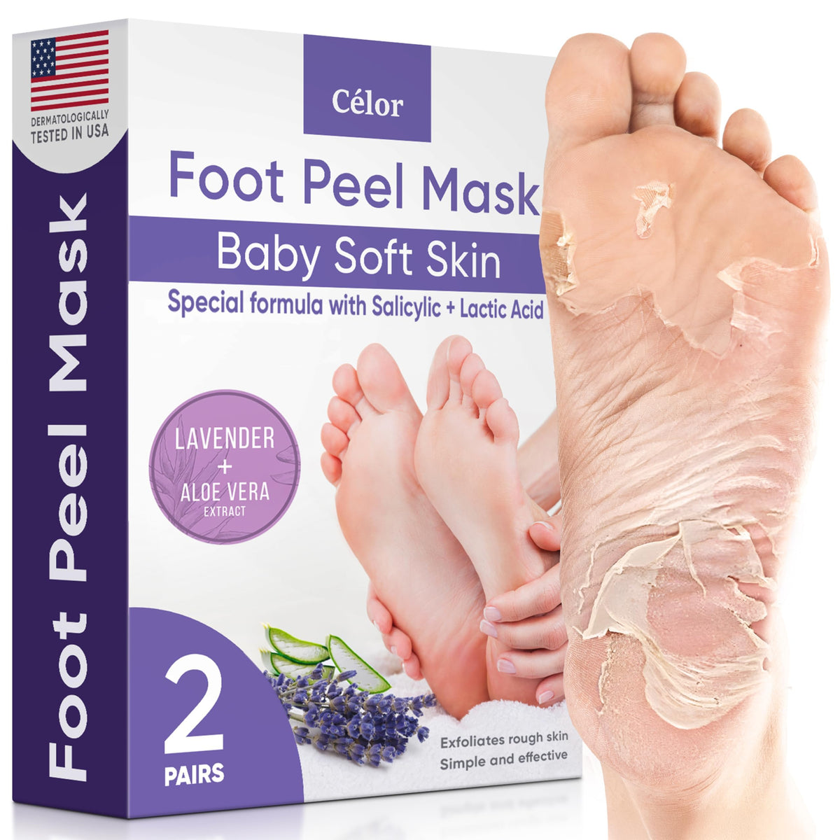 CÉLOR mascarilla exfoliante para pies en casa para suavizar piel muerta