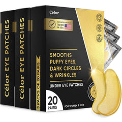 Parche ocular Celor dorado coloidal para nutrir el contorno y suavizar la mirada