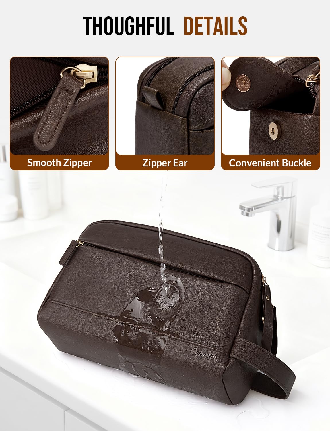 Uso versátil de Celvetch para viaje y cuidado diario, bolsa de cosméticos conveniente.