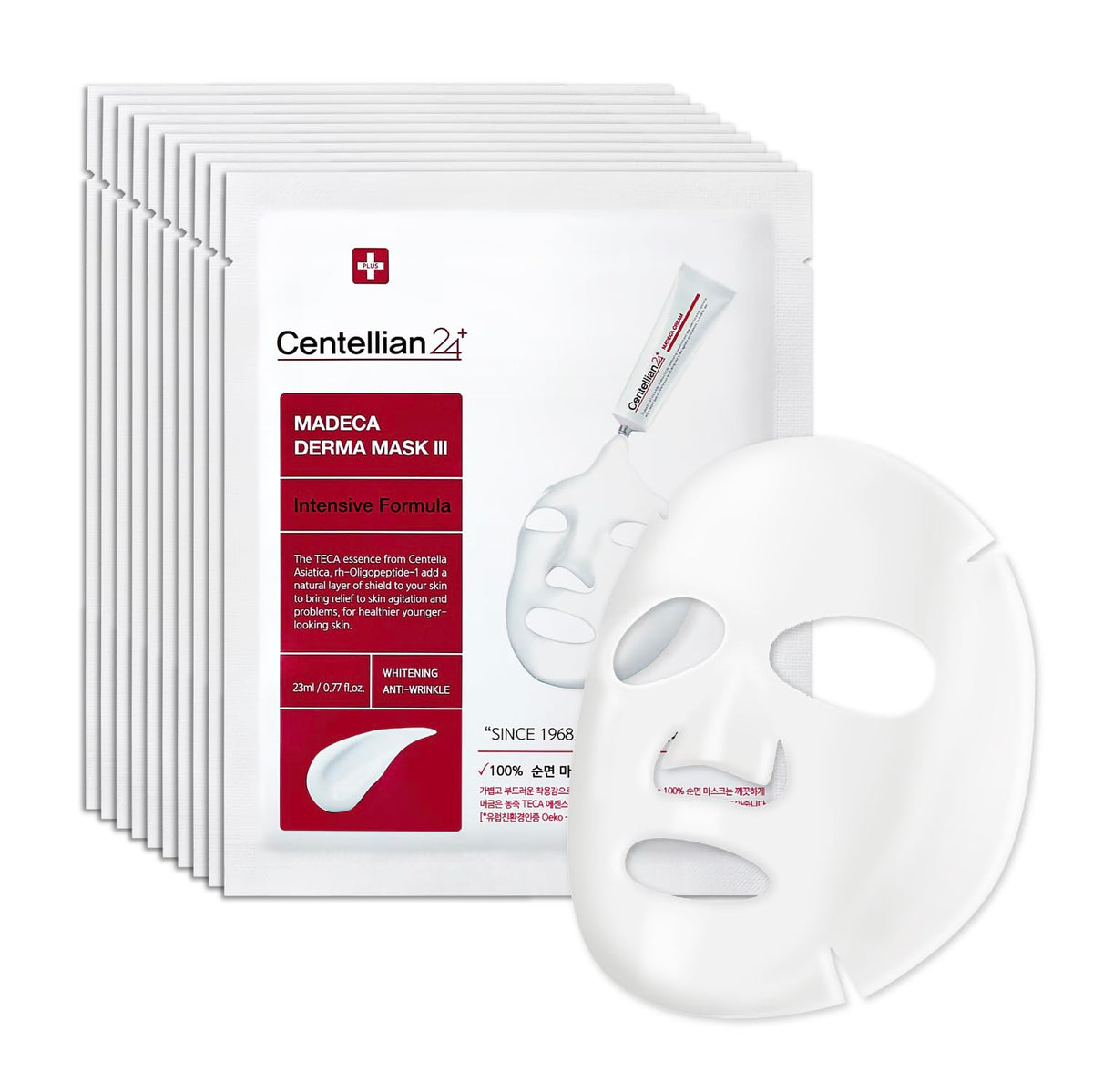 Centellian 24 Madeca Derma Mask mascarilla de algodón 100% para hidratación suave.