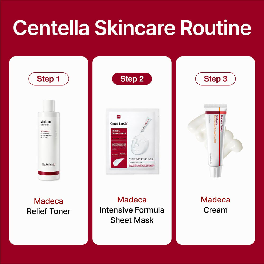 Centellian 24 Madeca Derma Mask pack de 10 piezas para una rutina intensiva de cuidado facial.