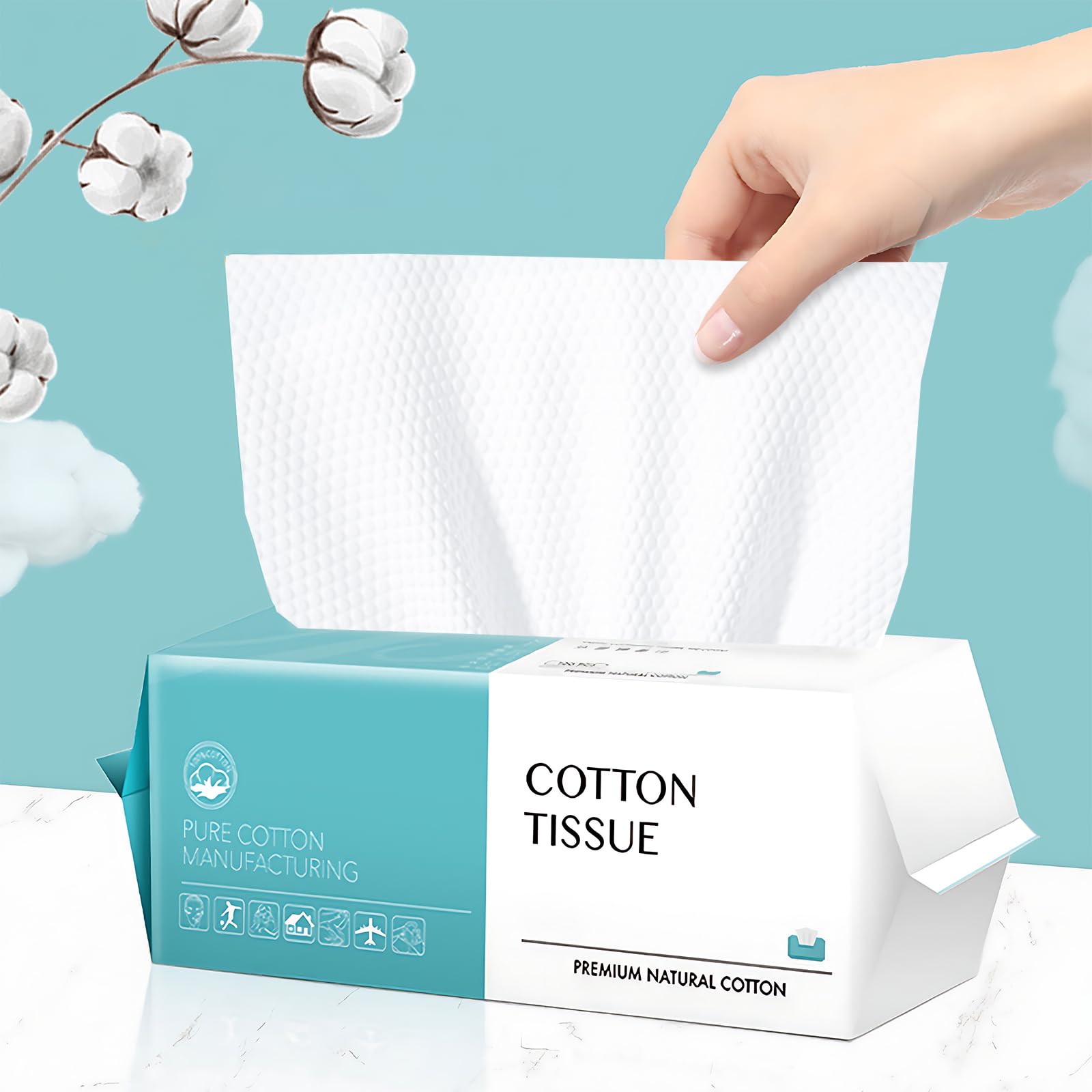 CenYouful toalla facial desechable de 100 unidades, suave y absorbente para uso diario y maquillaje