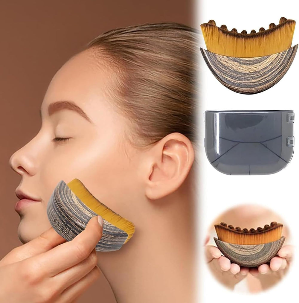 Cepillo de contorno linfático con cerdas suaves que deslizan sin irritación.