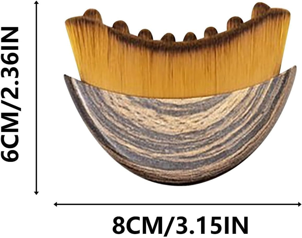Cepillo Contorno Linfático Facial, enfoque diseño contorneado, facilita el uso en zonas difíciles.