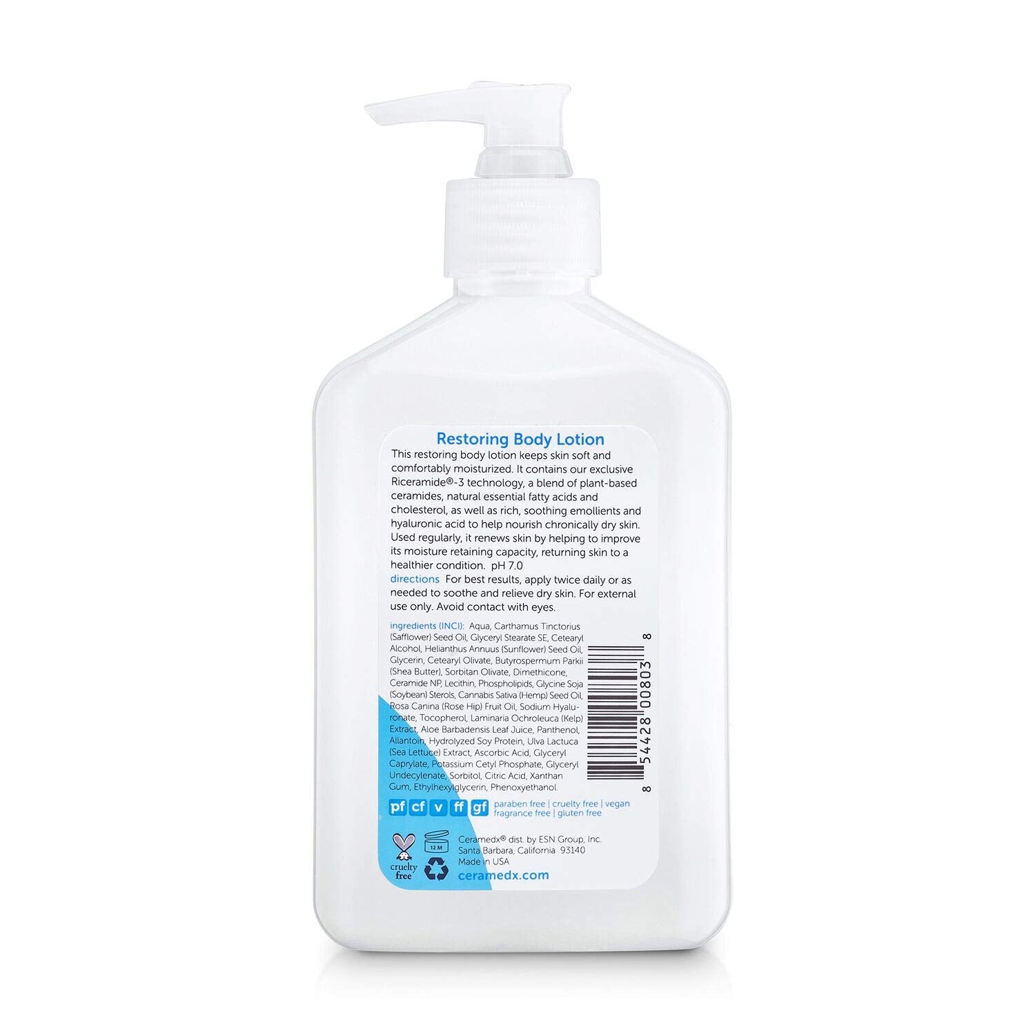 Ceramedx ceramidas naturales: fórmula suave para piel sensible.