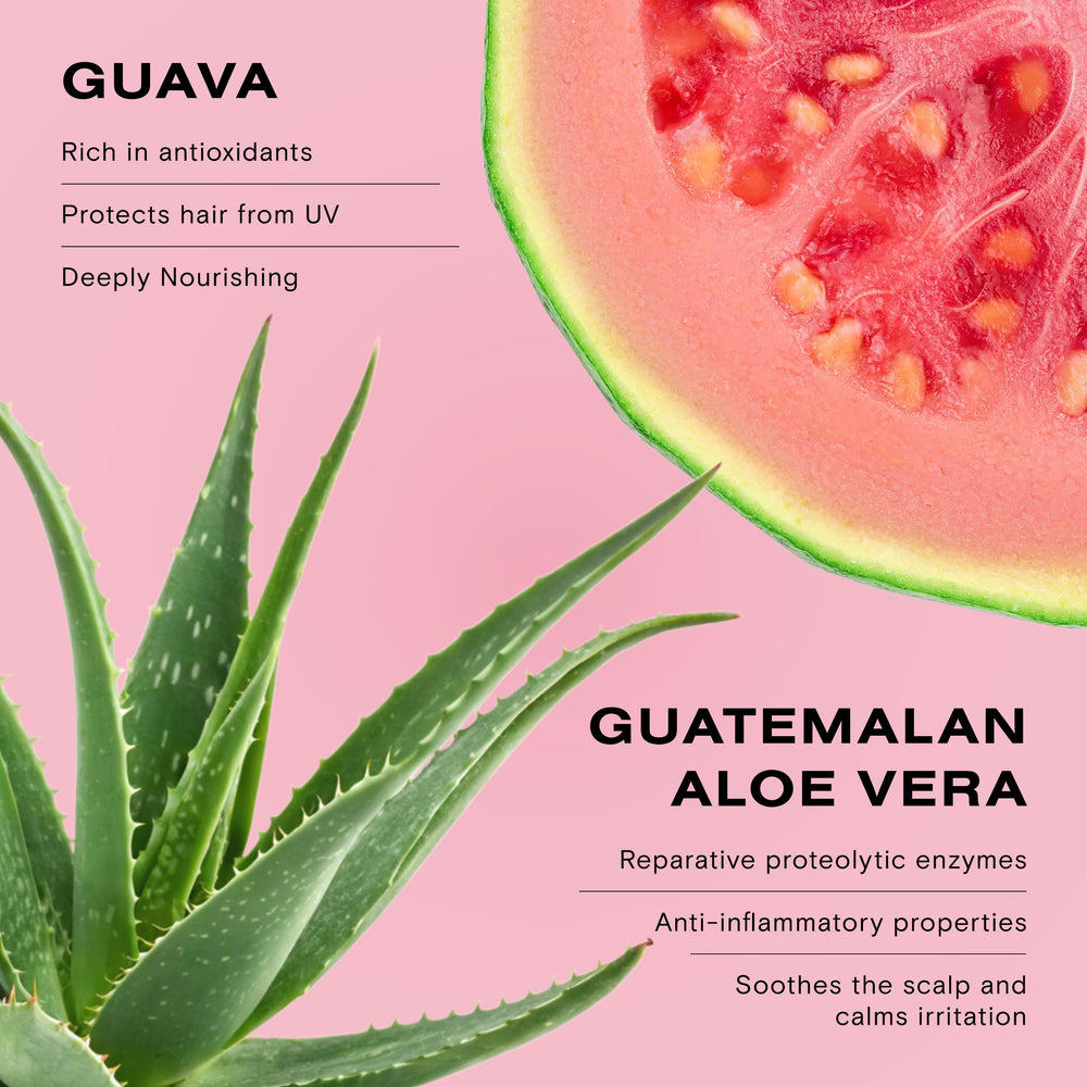 Application sous la douche avec le shampoing Ceremonia Guava.