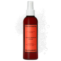 Ceremonia Guava Rescue Spray botella mostrando desenredo suave y protección UV.