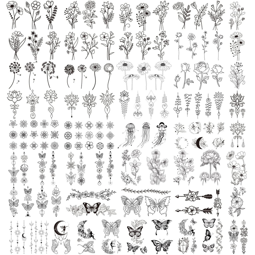 Cerlaza tatuajes temporales, 420 estilos realistas para fiestas y eventos.