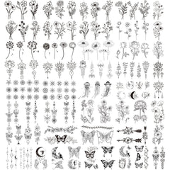 Cerlaza tatuajes temporales, 420 estilos realistas para fiestas y eventos.