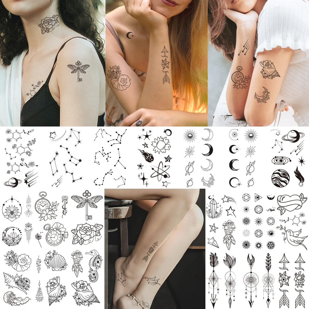 Cerlaza tatuajes temporales sin dolor y aptos para piel sensible.
