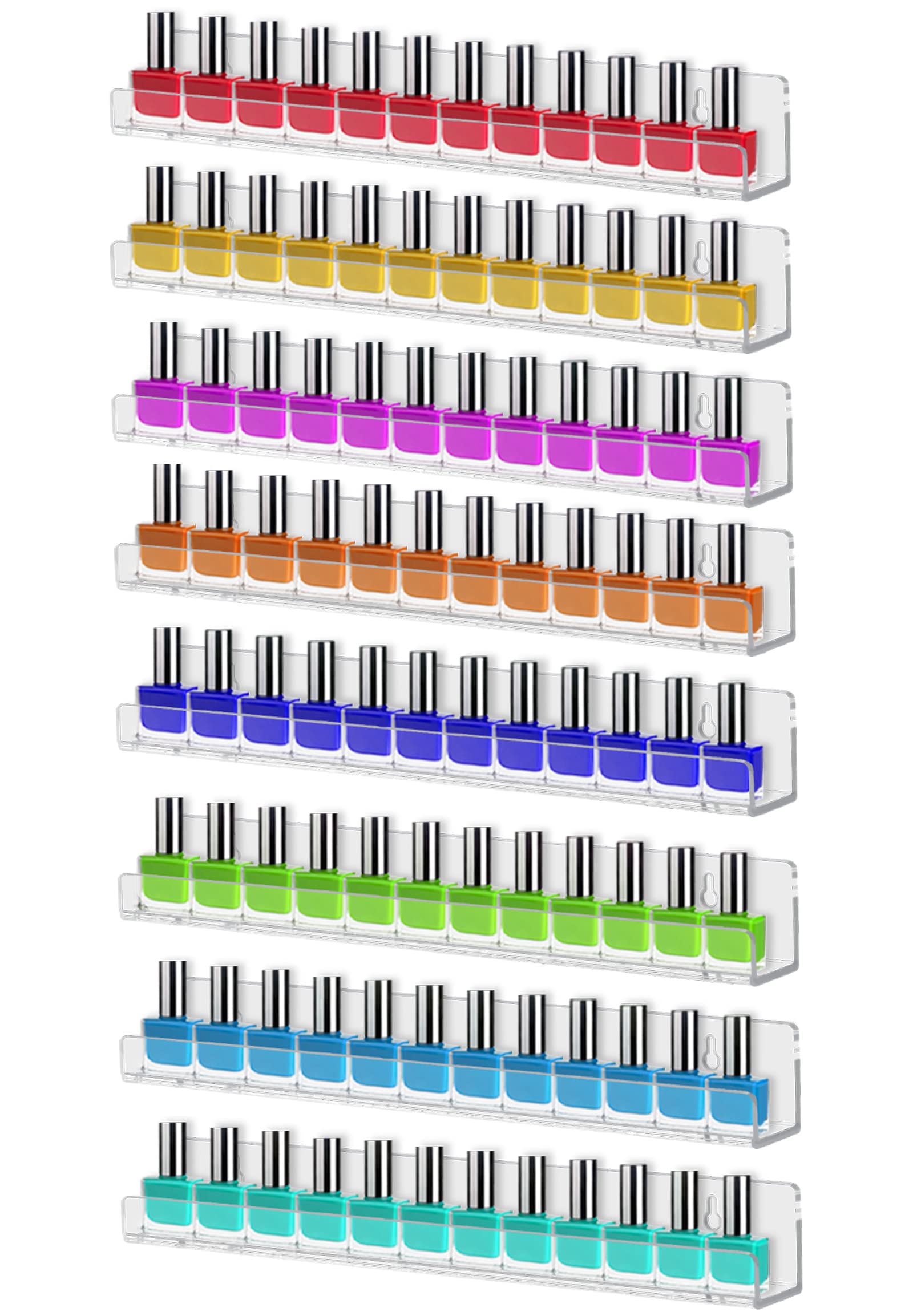 Cerpourt estante esmaltes acrílico transparente para exhibir colores
