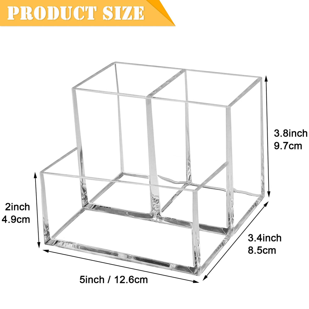 Dimensiones del organizador Cerpourt para escritorio compacto 5x3.4x3.8 pulgadas.