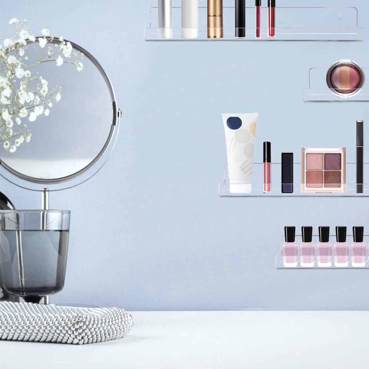 Cerpourt rack esmaltes mural acrílico ahorro de espacio para el estudio