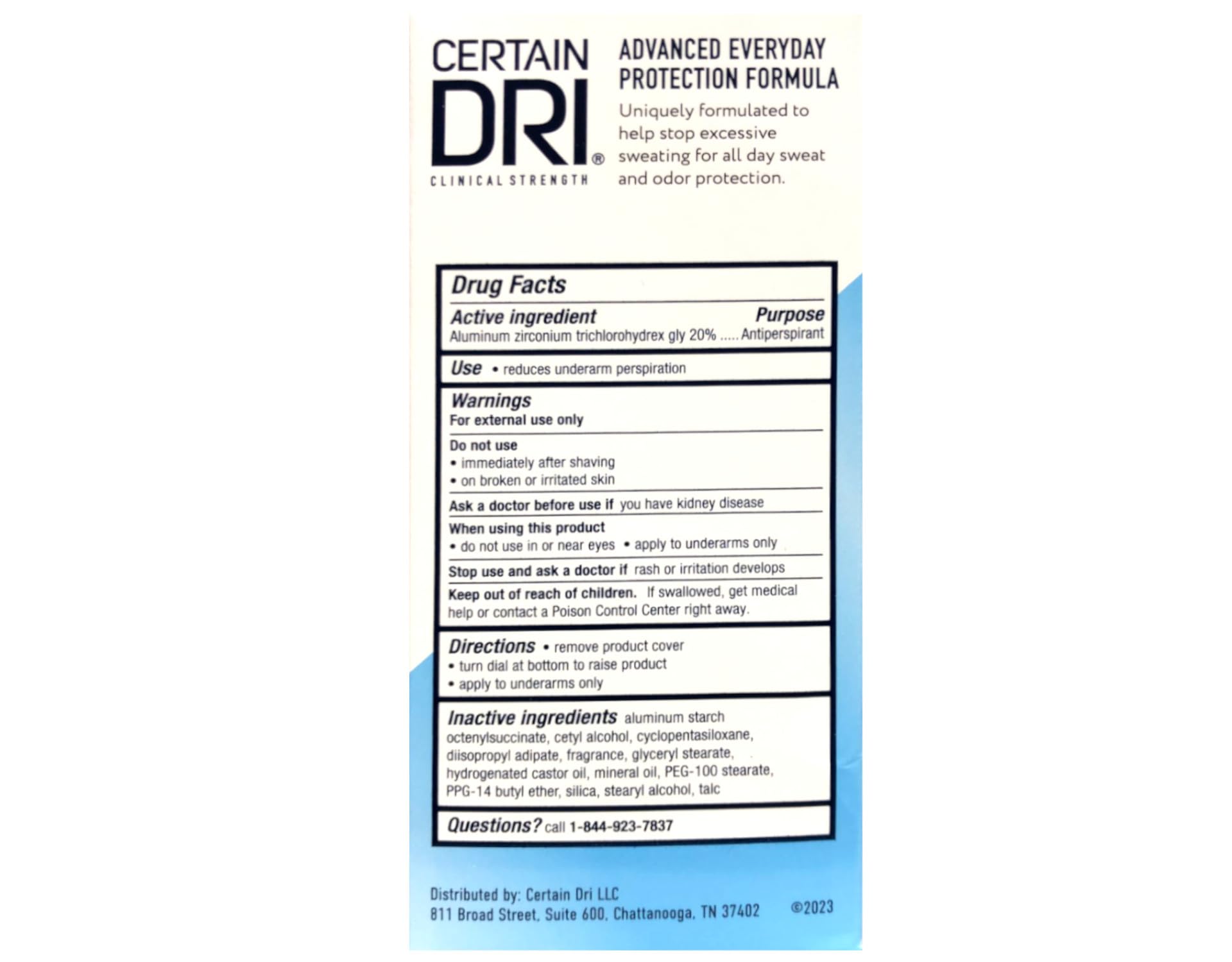 Aplicación fácil de Certain Dri Everyday Strength para uso diario.