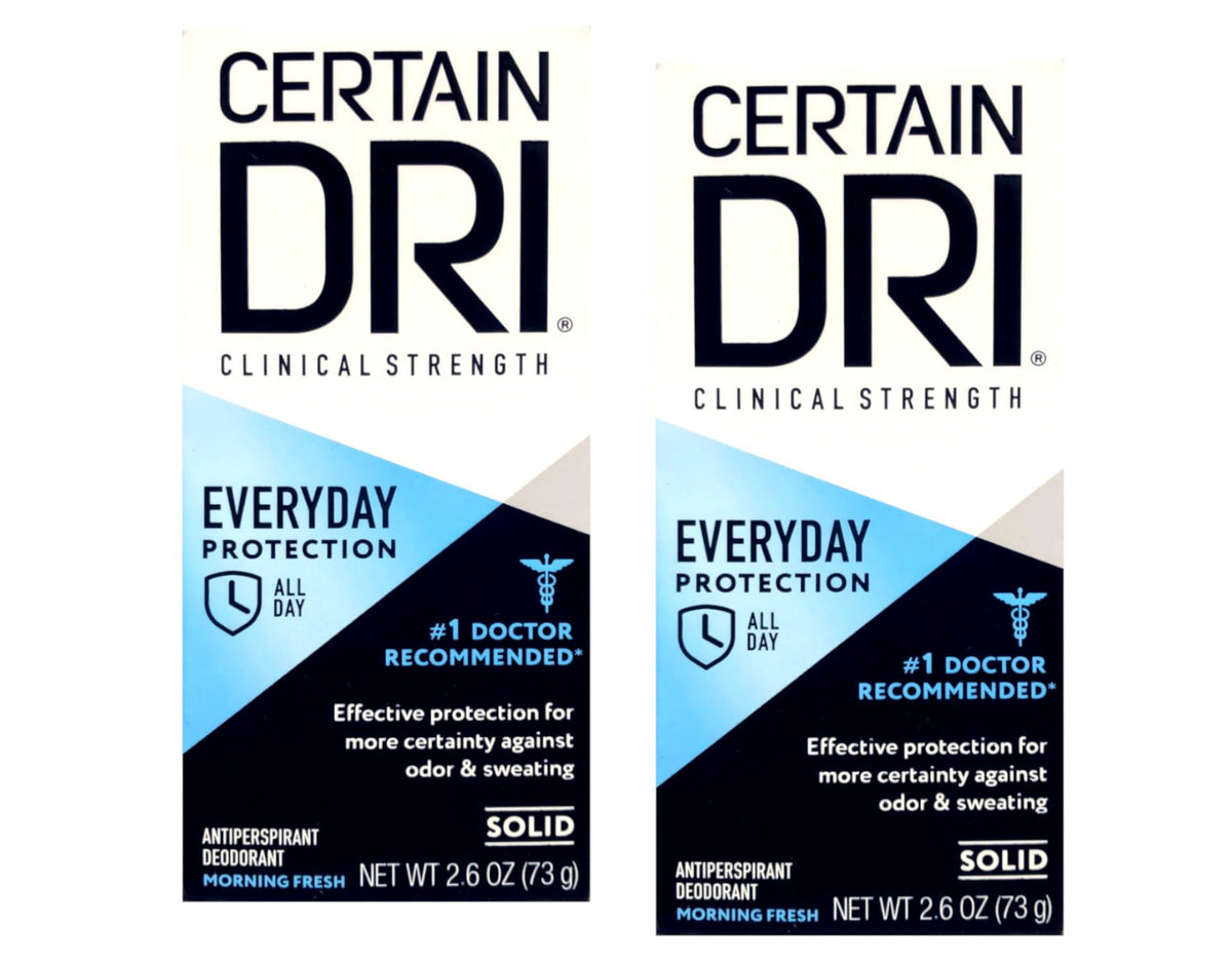 Certain Dri Everyday Strength protege contra sudor y olor con desodorante en barra.