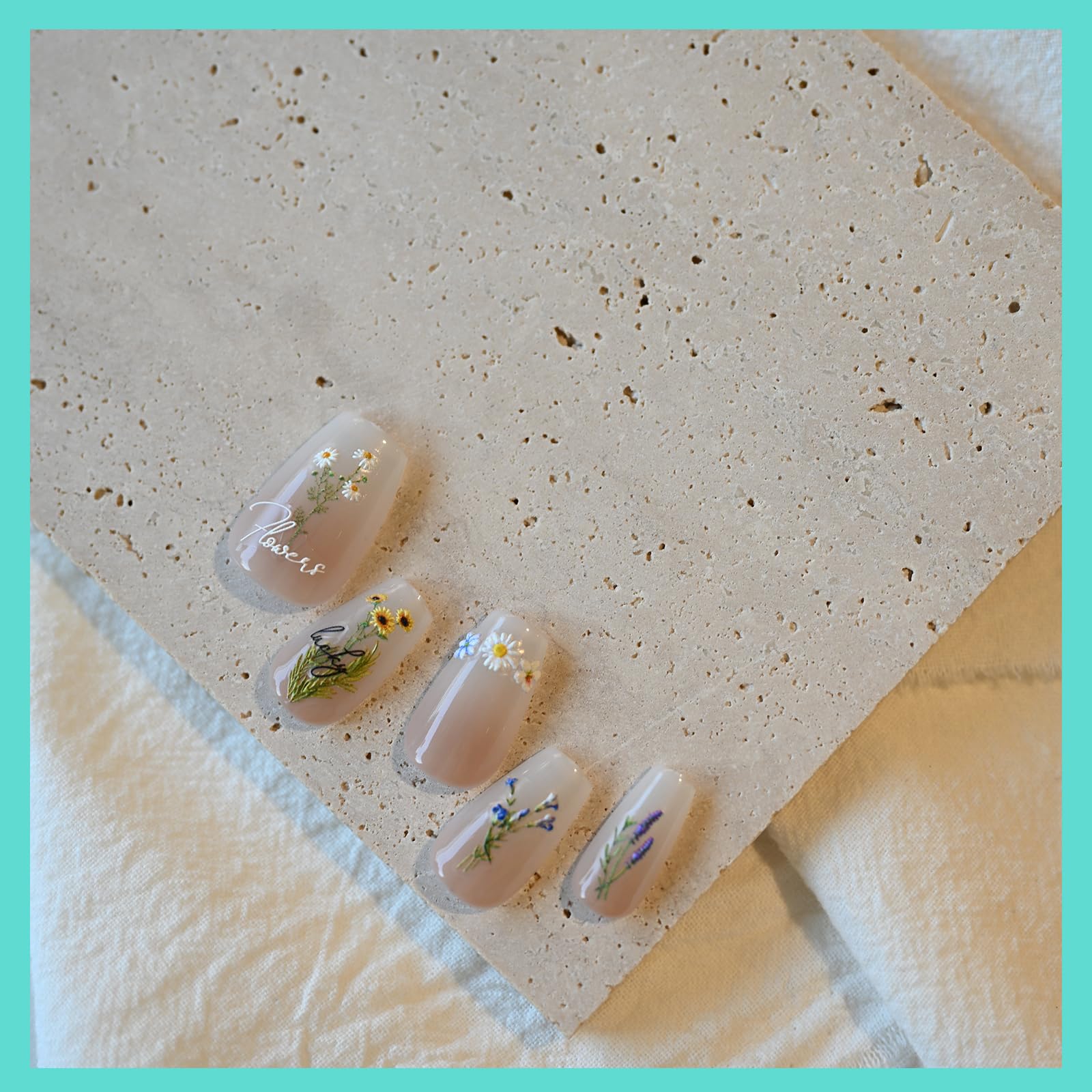 CESTSIREN diseño floral para uñas en relieve, ideal para looks versátiles