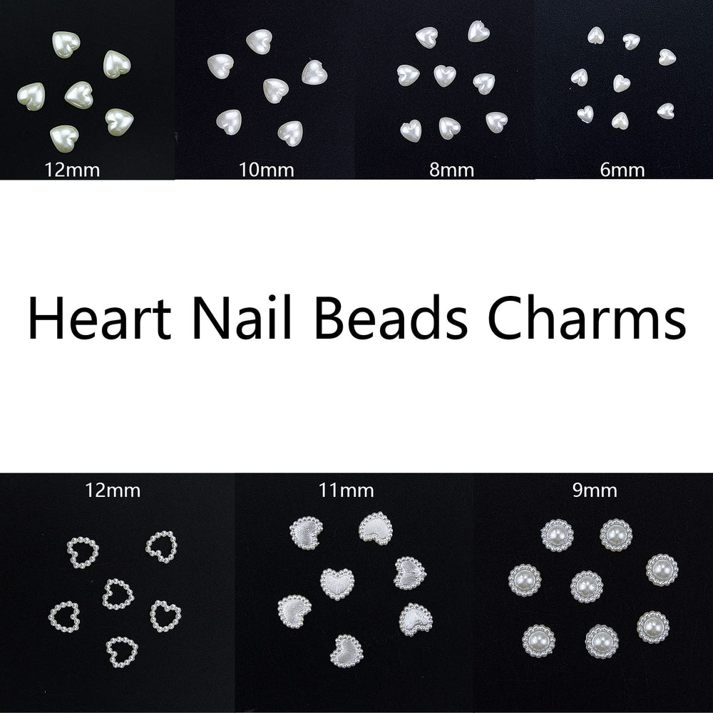 CESUSME dijes corazón uñas 3D, añade brillo y volumen a tus diseños.