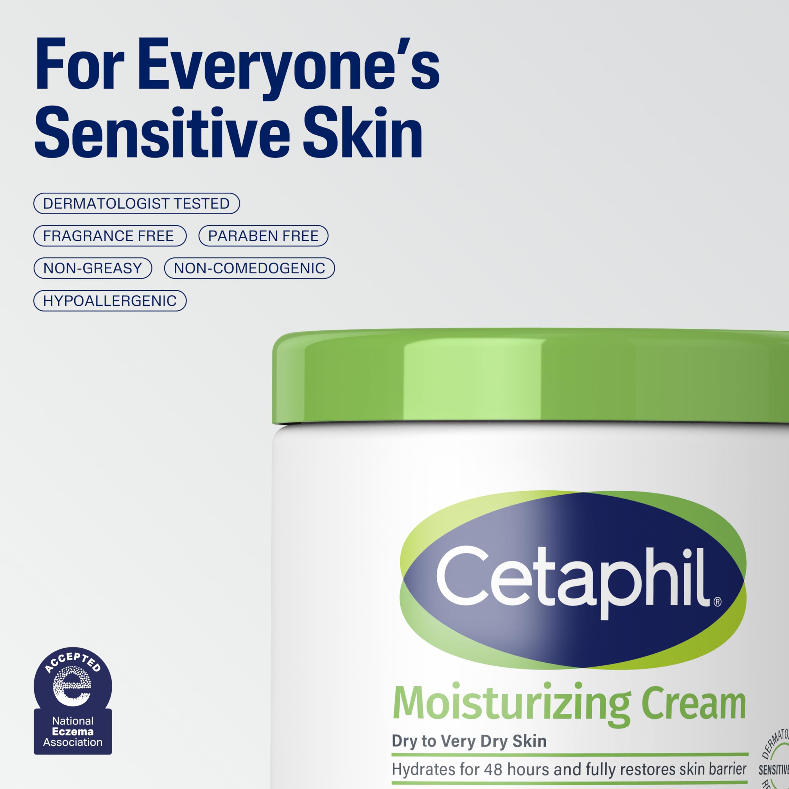 Cetaphil Crema Hidratante para rodillas ofrece textura más suave.
