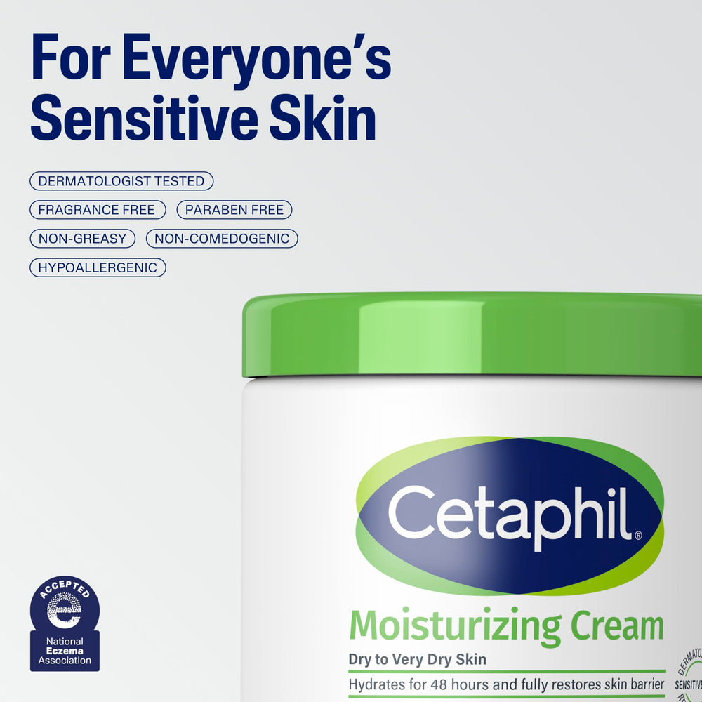 Cetaphil Crema Hidratante para rodillas ofrece textura más suave.