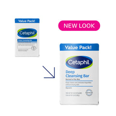 Cetaphil Deep Cleansing Bar foamy lather shown for sensitive skin.