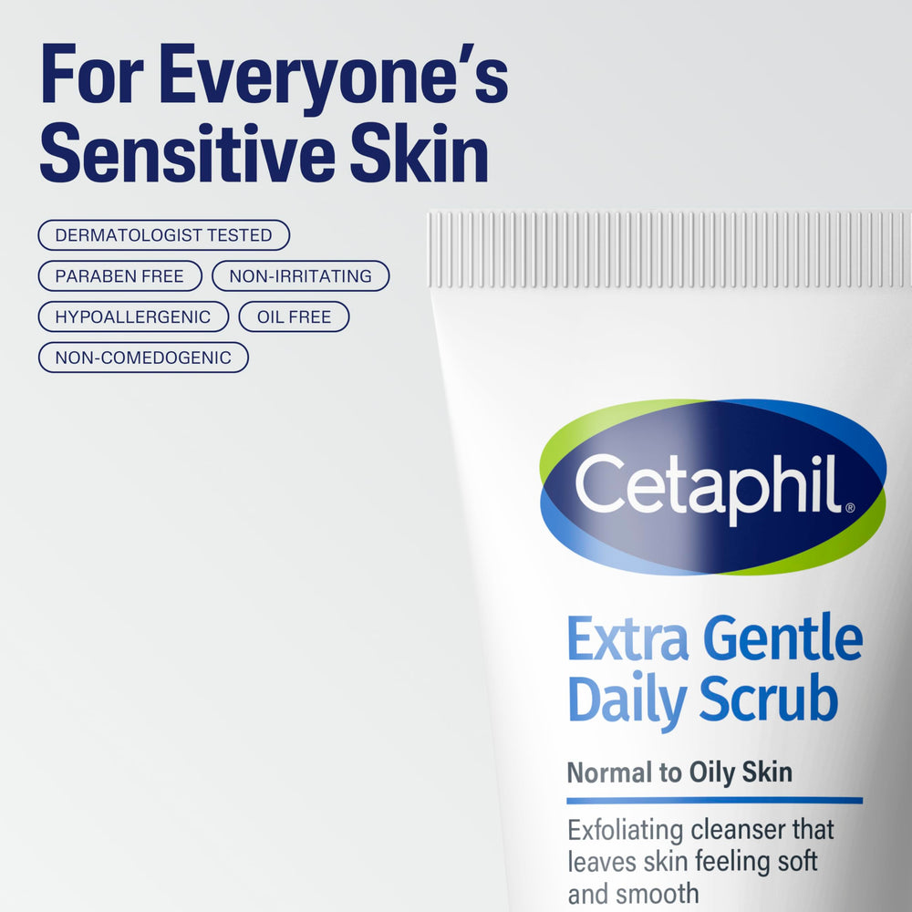 Cetaphil exfoliante facial suave, prueba dermatológica, apto para piel sensible