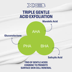 Cetaphil Exfoliante SA: ingredientes clave acido salicilico, acido mandelico y gluconolactona para renovacion suave de la piel
