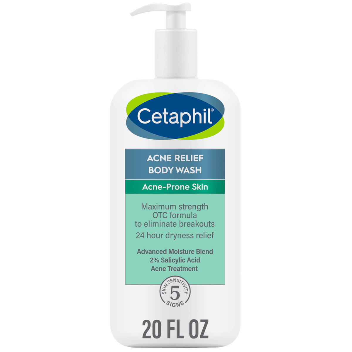 Cetaphil Gel de Baño Acne Relief, botella suave para piel sensible.