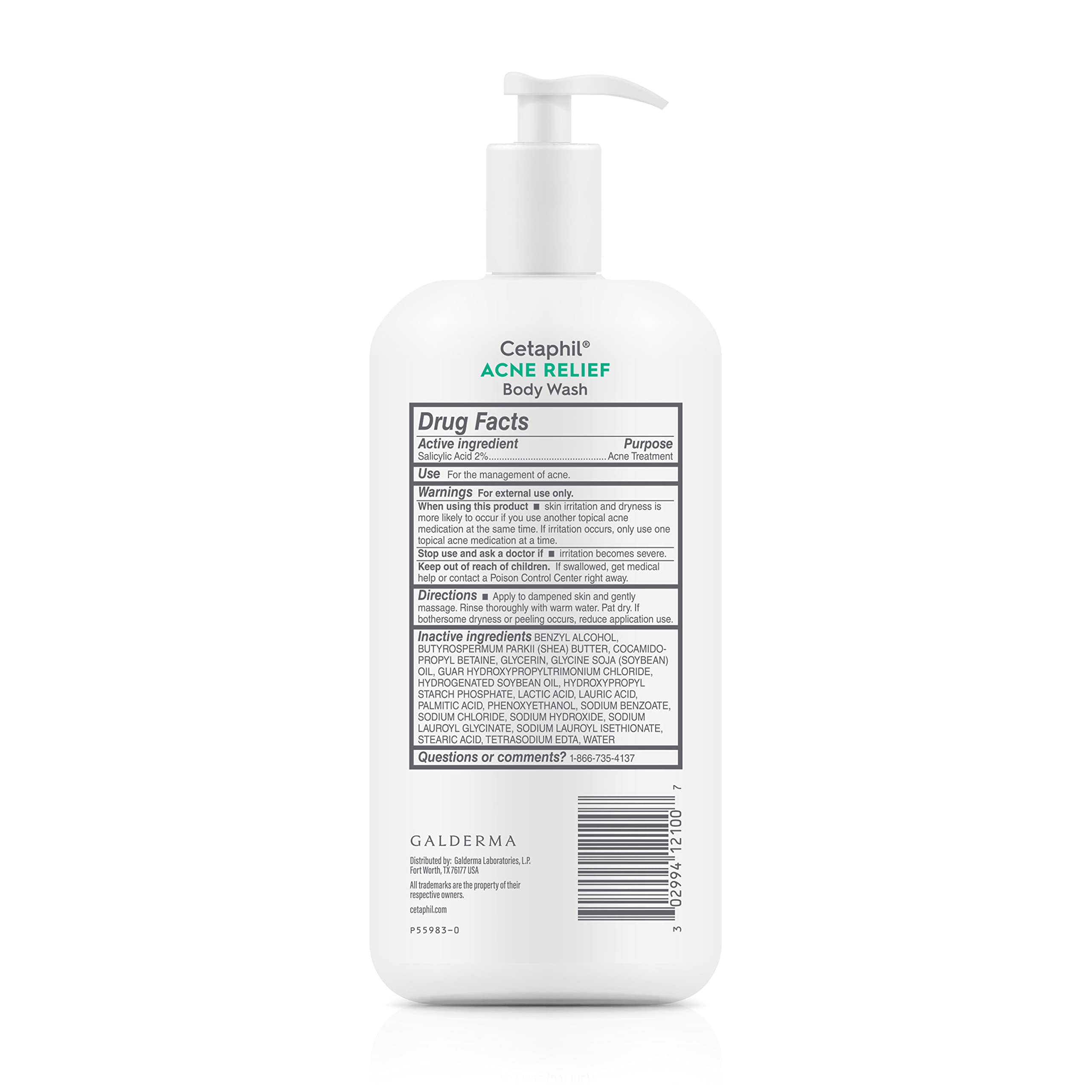 Cetaphil Gel de Baño Acne Relief, empaque práctico para el baño.