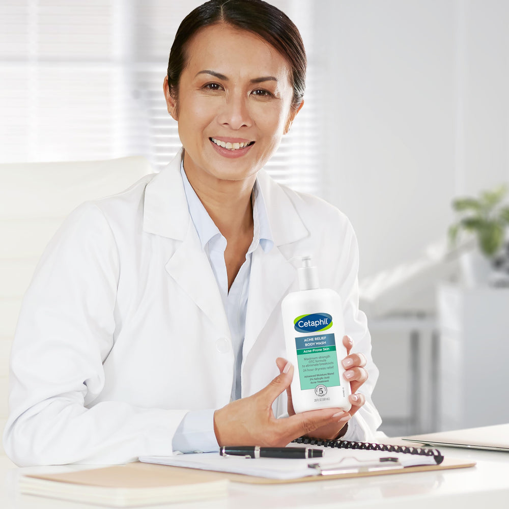 Cetaphil Gel de Baño Acne Relief, rutina diaria para piel propensa al acné.