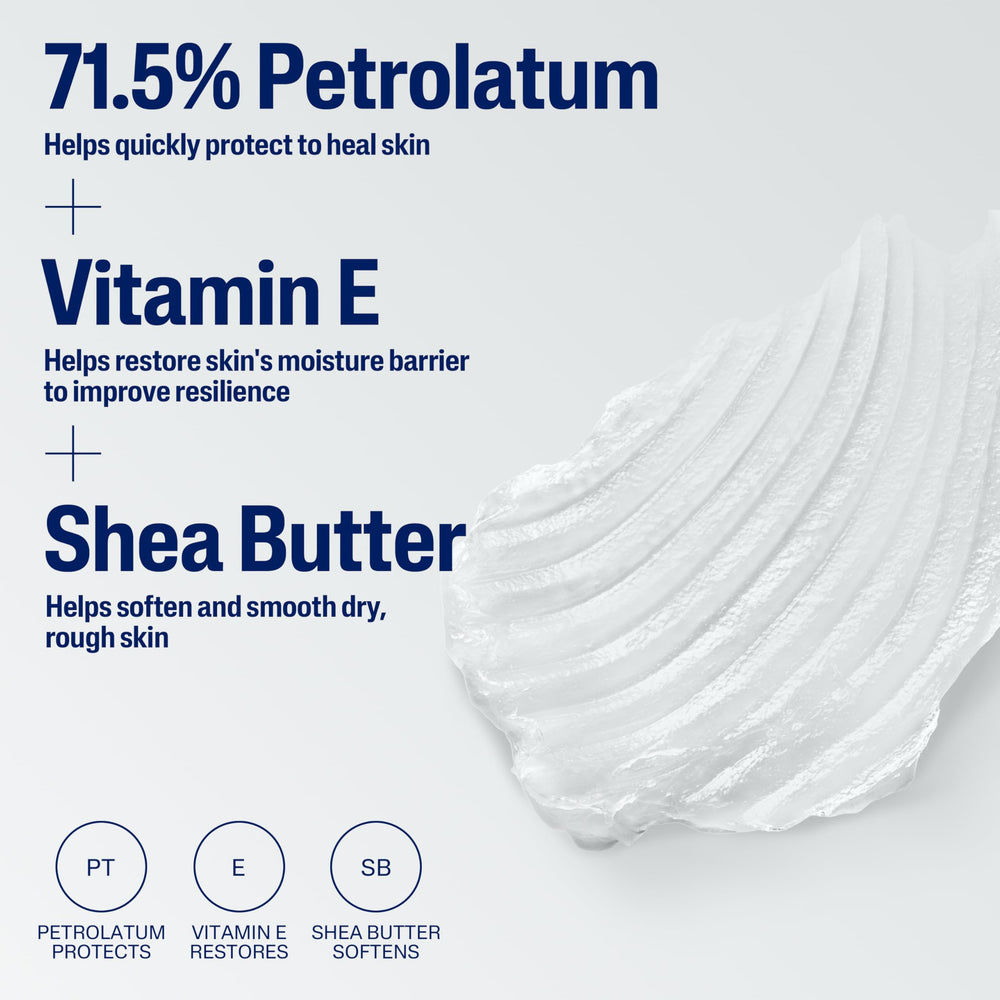 Labios agrietados tratados con Cetaphil Healing Ointment.