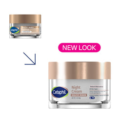 Textura cremosa de Cetaphil Healthy Renew Night Cream para piel sensible