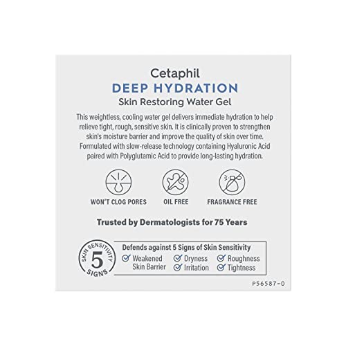 Cetaphil: ingredientes hialurónicos y poliglutamicos para hidratación sostenida.