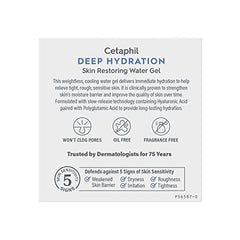 Cetaphil: ingredientes hialurónicos y poliglutamicos para hidratación sostenida.