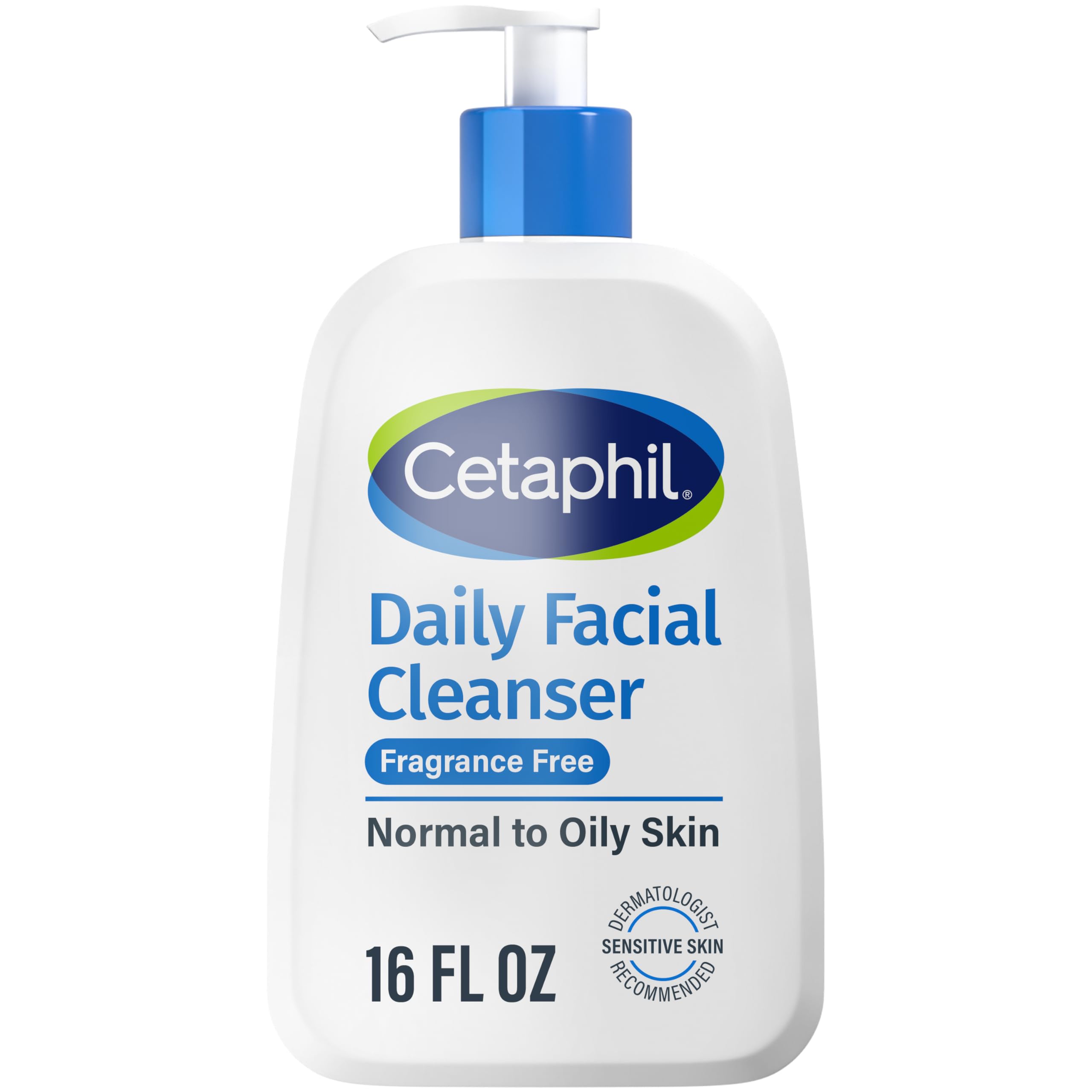 Cetaphil Limpiador Facial Diario — botella visible, limpieza suave para piel sensible.