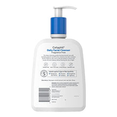 Cetaphil Limpiador Facial Diario — espuma generosa para una limpieza profunda sin irritar.