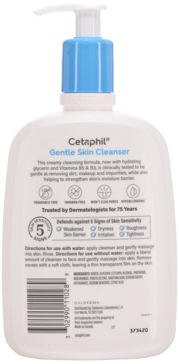 Espuma suave de Cetaphil limpia la piel sin resecarla