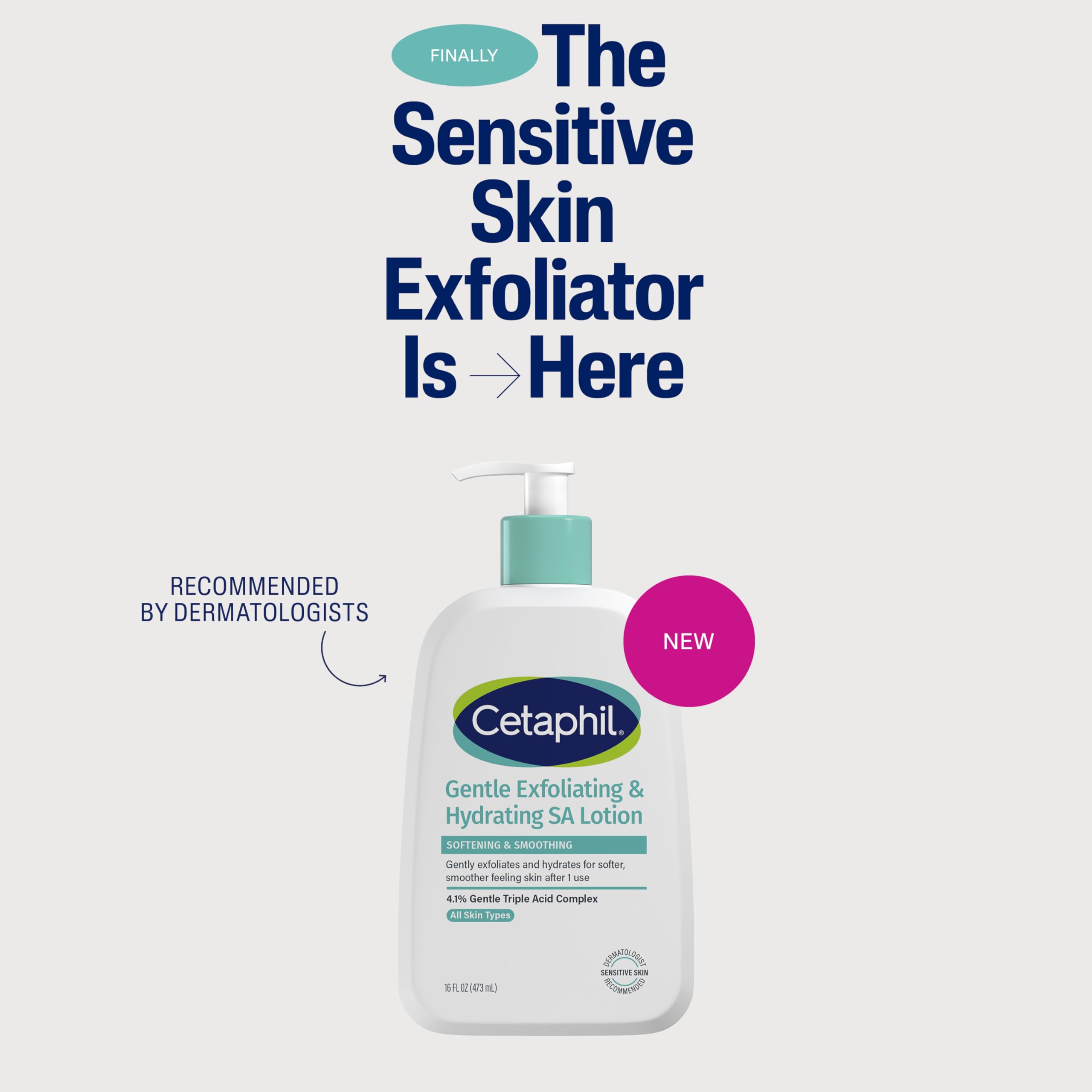 Cetaphil Locion Exfoliante SA: textura ligera para uso diario sin irritar la piel sensible