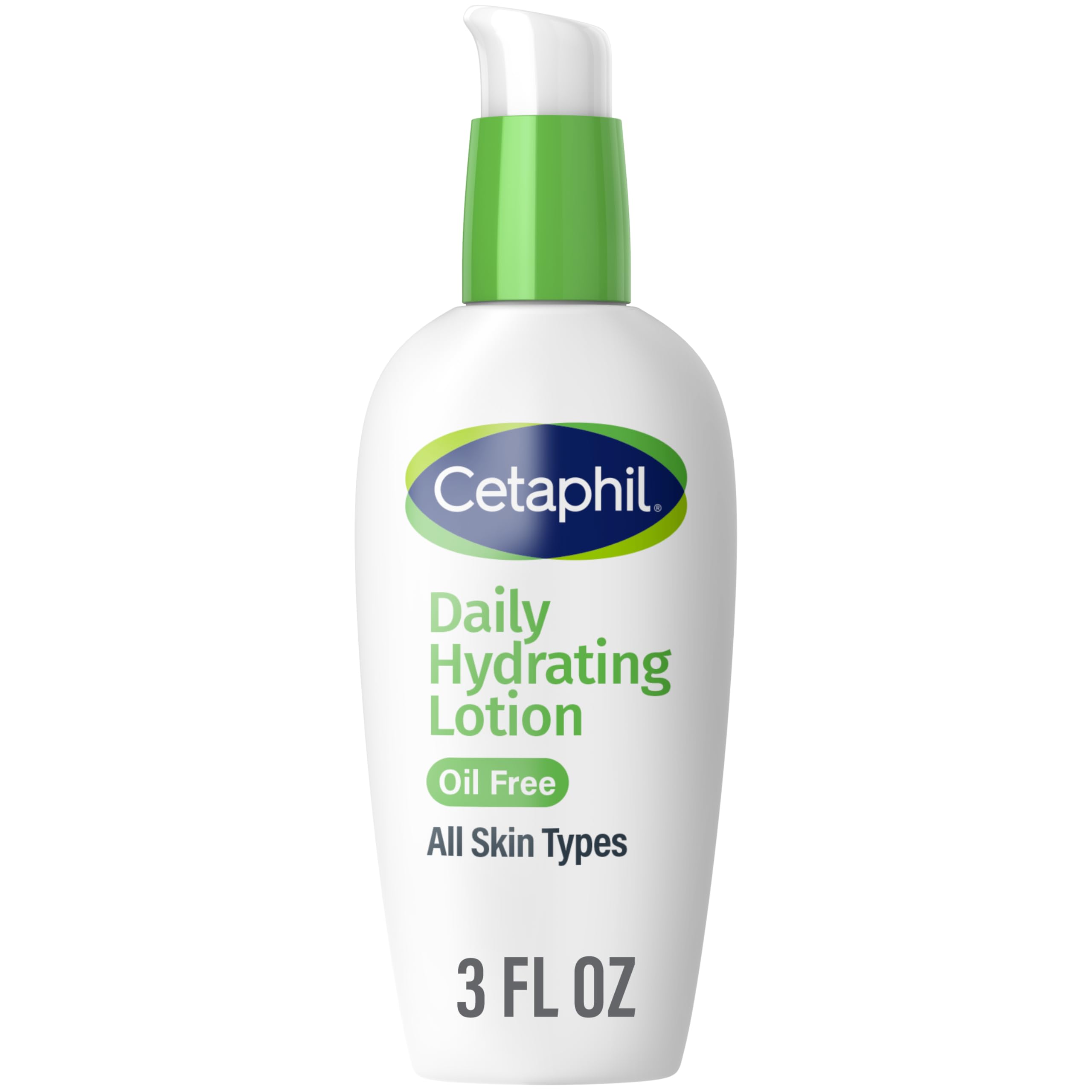 Cetaphil loción hidratante diaria para piel combinada, envase 3oz, hidratación duradera sin grasa.