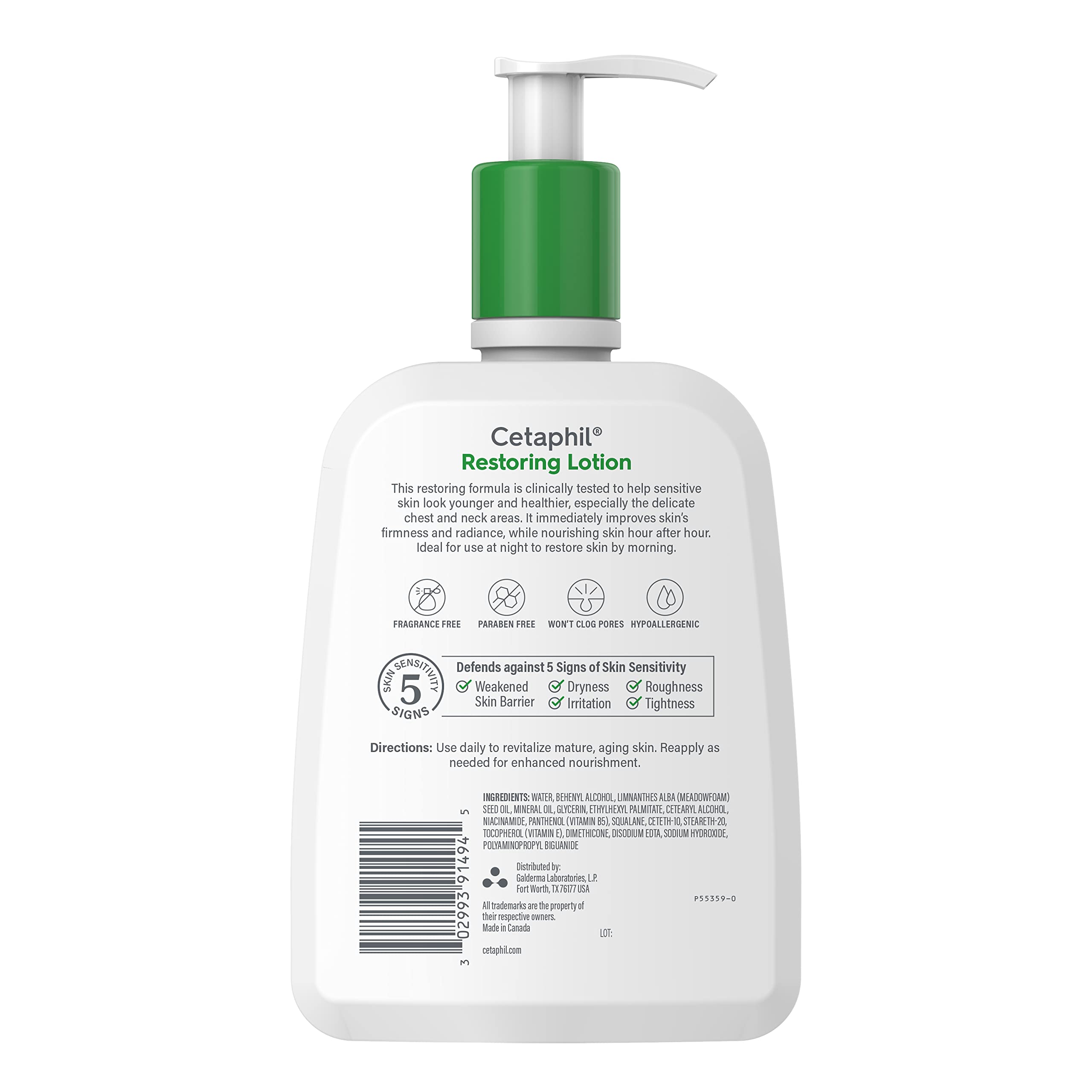 Cetaphil Loción Restauradora Antioxidantes, defensa ante señales de sensibilidad, ayuda a mantener barrera suave.