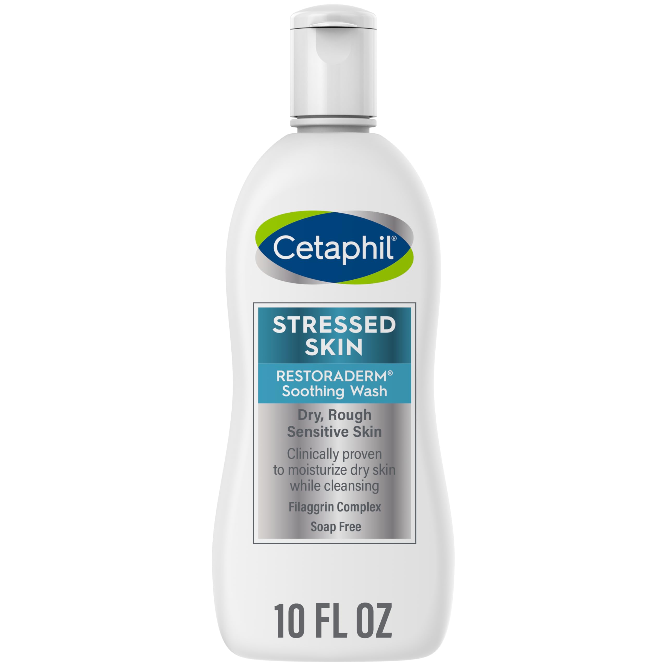 Bouteille Cetaphil RESTORADERM avec mise en avant de l'hydratation douce adaptée