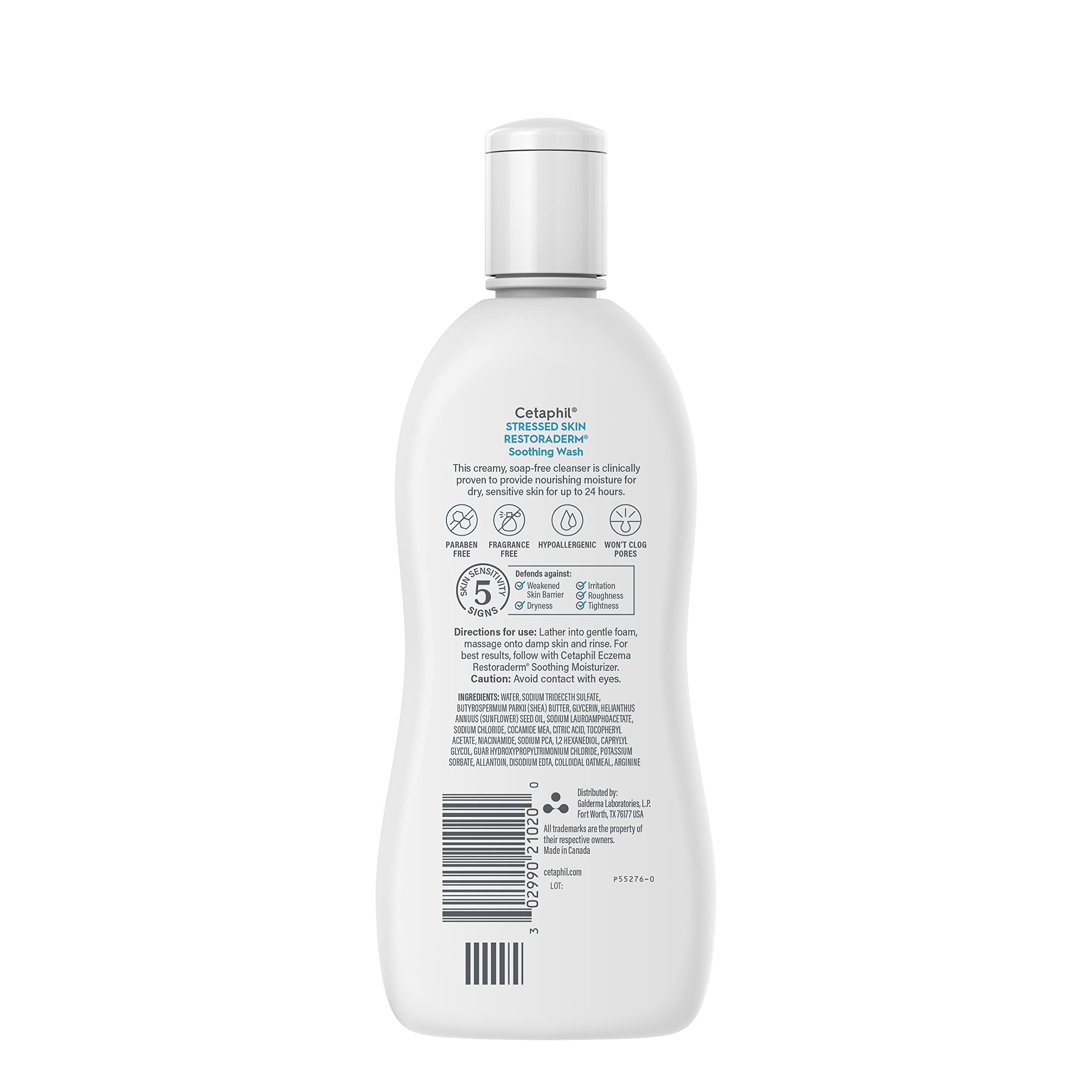 Rituel de soin quotidien Cetaphil RESTORADERM illustré pour peaux sensibles