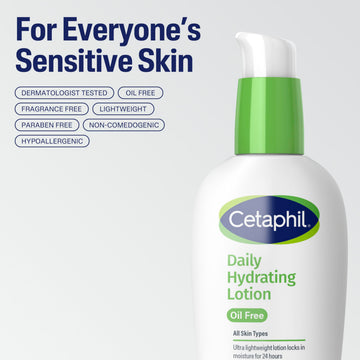 Cetaphil sin fragancia, hipoalergénico, apto para piel sensible.
