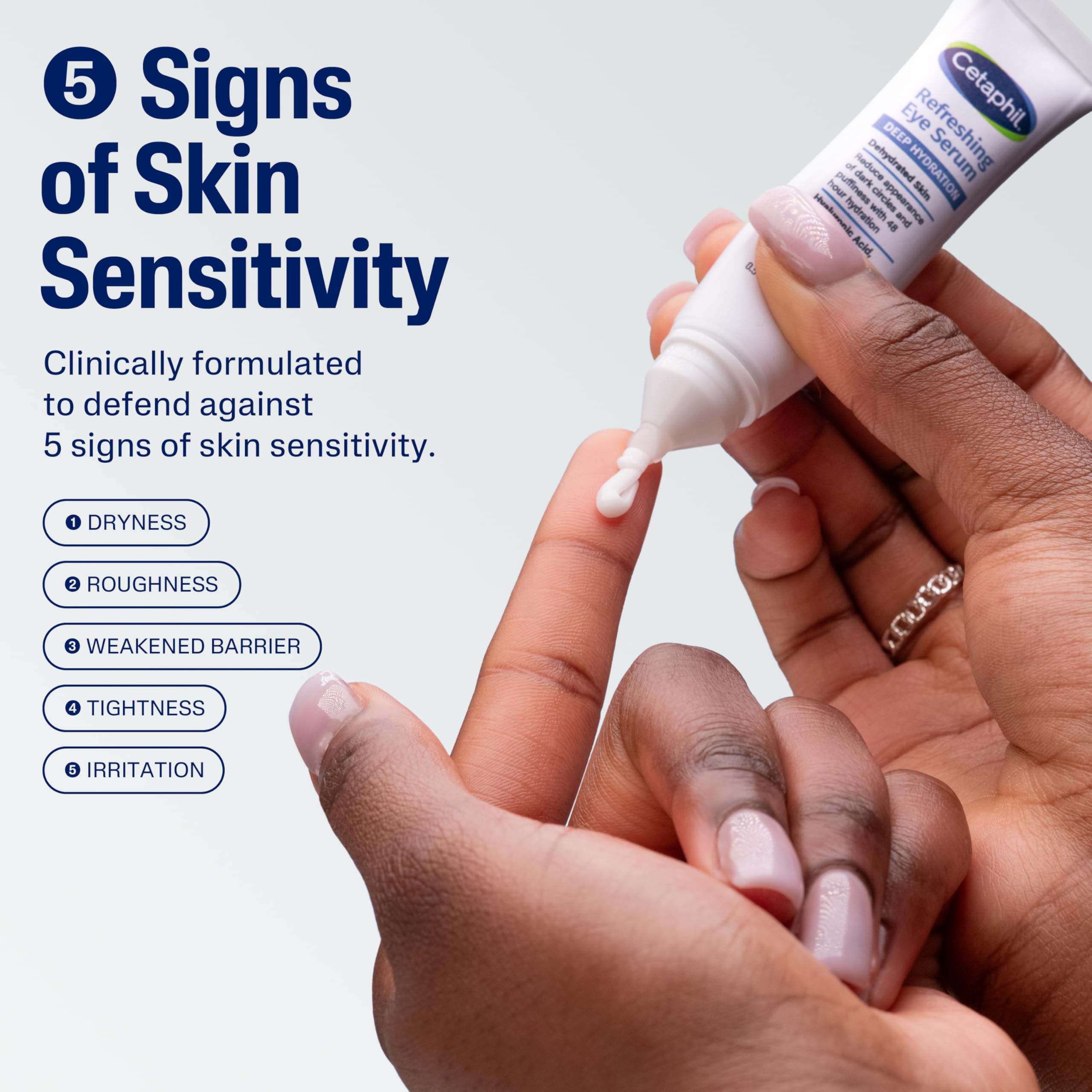 Textura de serum refrescante para el contorno de ojos Cetaphil.