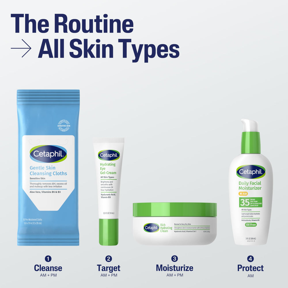 Cetaphil toallitas cierre tapa abatible para mayor comodidad